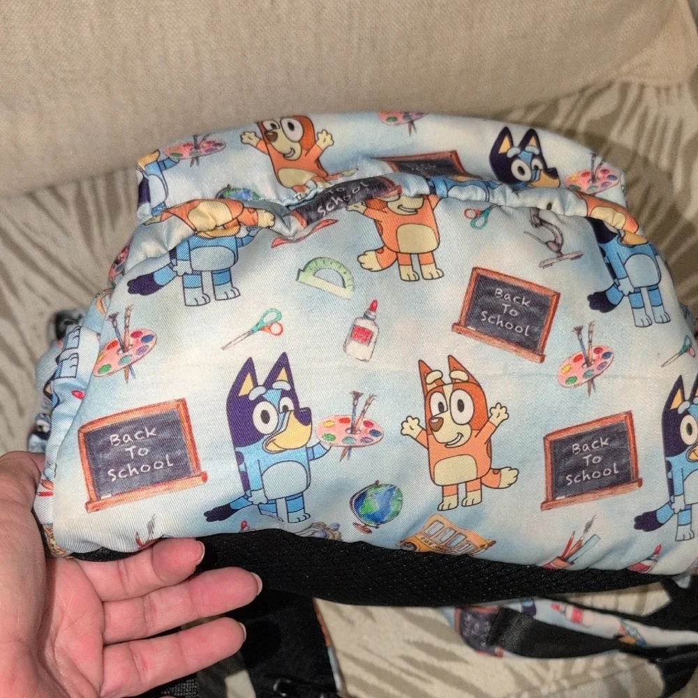 Bluey Backpack & 3 Stuffed Characters